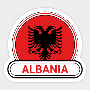 Albania Country Badge - Albania Flag Sticker